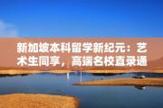 新加坡本科留学新纪元：艺术生同享，高端名校直录通道开启