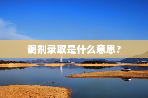 调剂录取是什么意思？